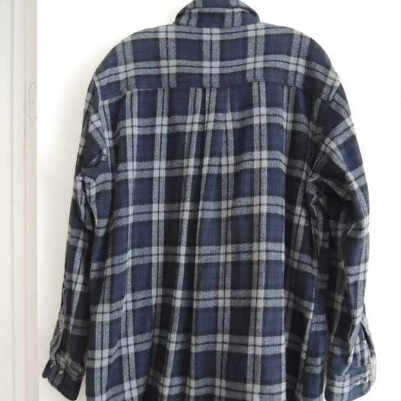 Mens Shirt Jacket Size 2XLT Elkmont Outfitters Heavyweight Cotton Plaid Shacket - Picture 3 of 9